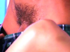 Babe with hairy cunt and small tits Veronica Rodriguez enjoys having hot male to pound her tight holes